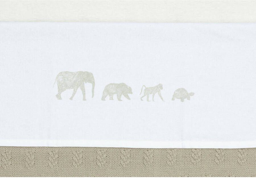 Jollein baby ledikantlaken 120x150cm Animals Olive Green - Foto 1