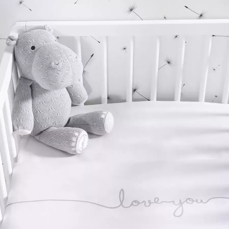 Jollein baby ledikantlaken 120x150cm Love you grey - Foto 2