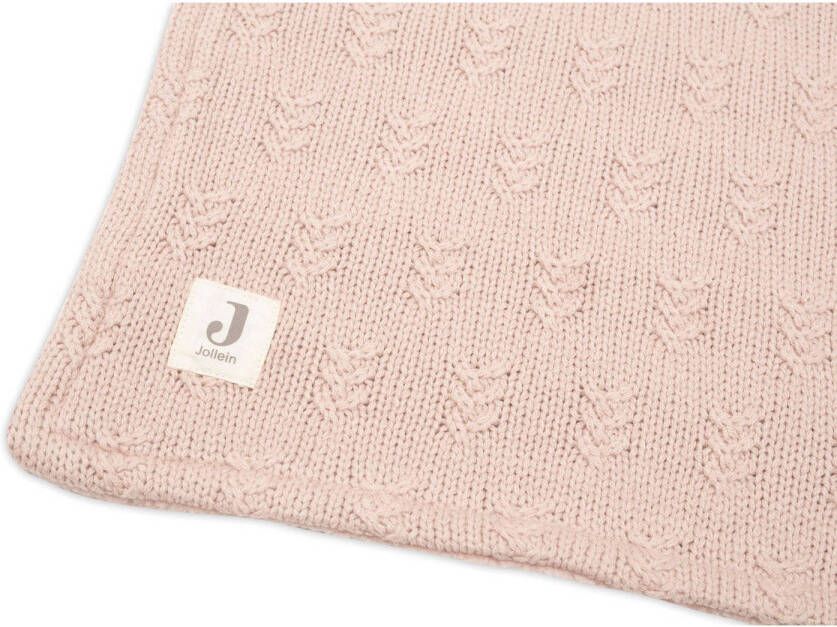 Jollein baby wiegdeken 75x100cm Grain Knit Wild Rose Velour - Foto 1