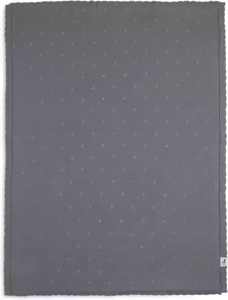 Jollein ledikantdeken pointelle storm grey (75 centimeter x 100