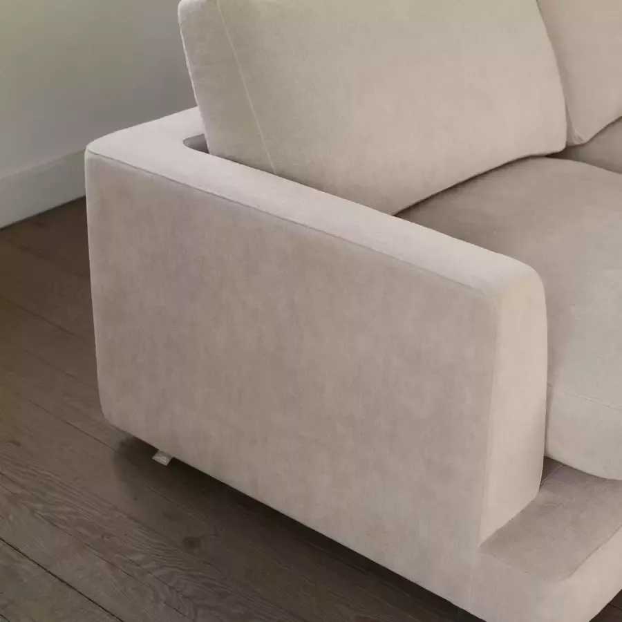 Kave Home Gala 4-zitsbank met chaise longue rechts in beige 300 cm