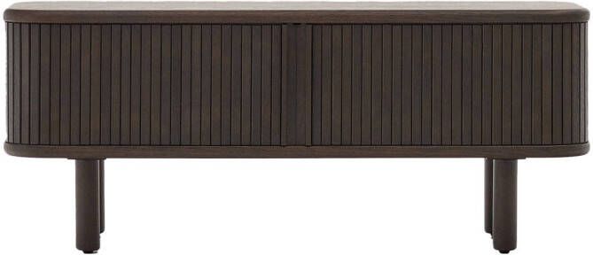 Kave Home Mailen-tv-meubel met 2 deuren van essenfineer met een donkere afwerking 120 x 50 cm - Foto 3
