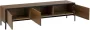 Kave Home Nadyria walnootfineer 3-deurs tv-meubel met zwarte afwerking staal 180 x 50 cm (mtk0177) - Thumbnail 5
