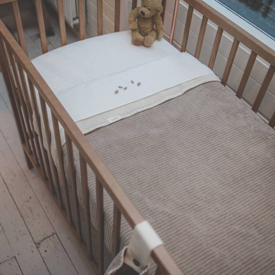 Koeka Vik baby ledikantdeken teddy 100x150 cm taupe - Foto 1