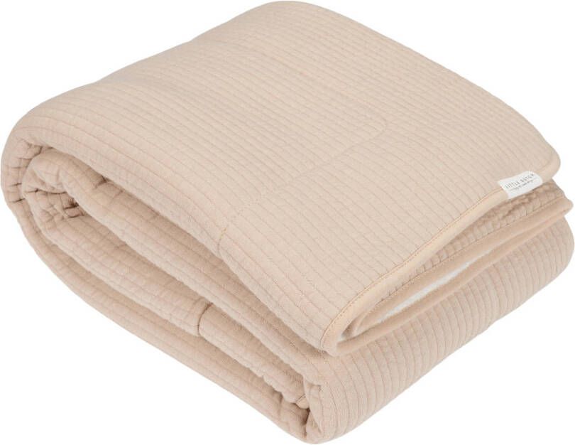 Little Dutch wiegdeken met teddy Pure Beige