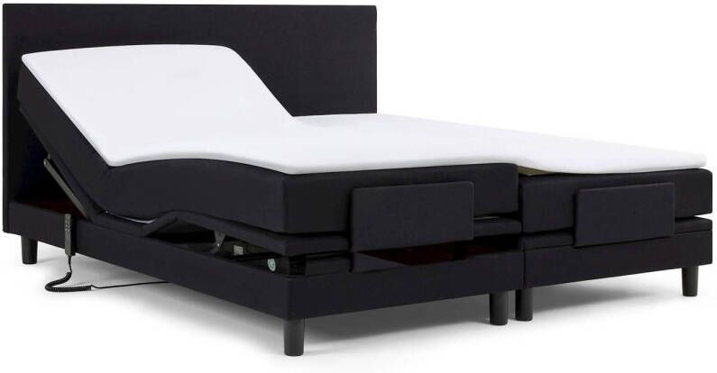 Maxi Box Owen verstelbaar met gestoffeerd matras 140 x 200 cm zwart - Foto 2