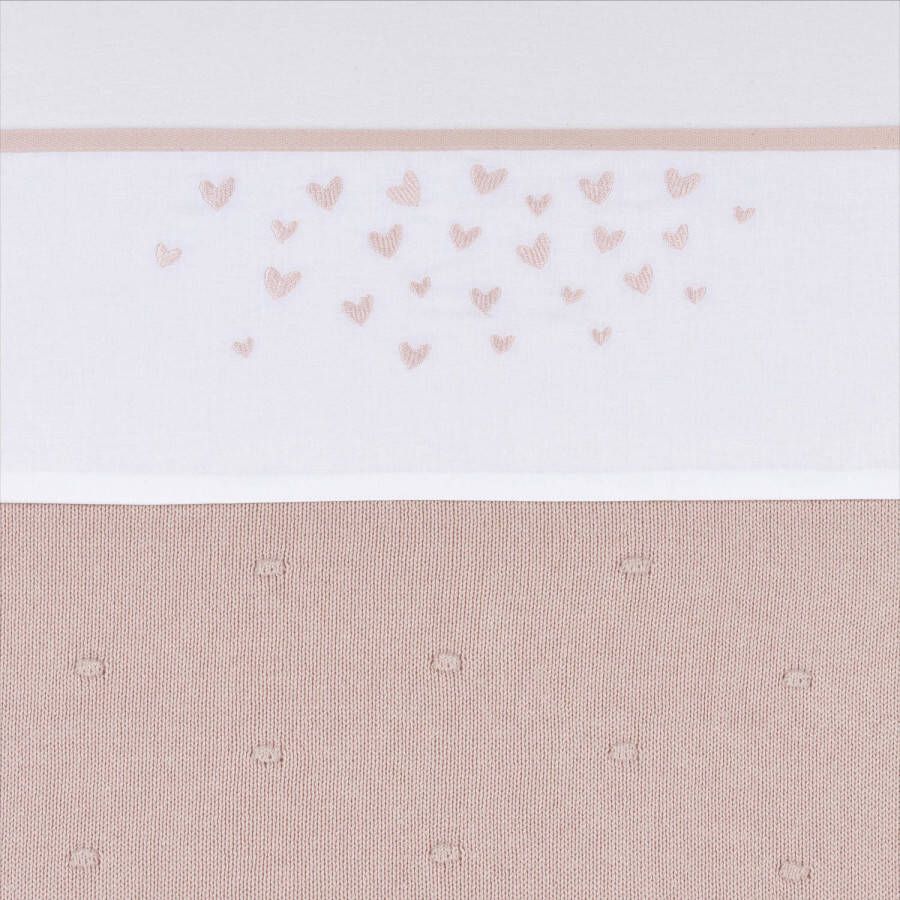 Meyco baby ledikantlaken Hearts soft pink