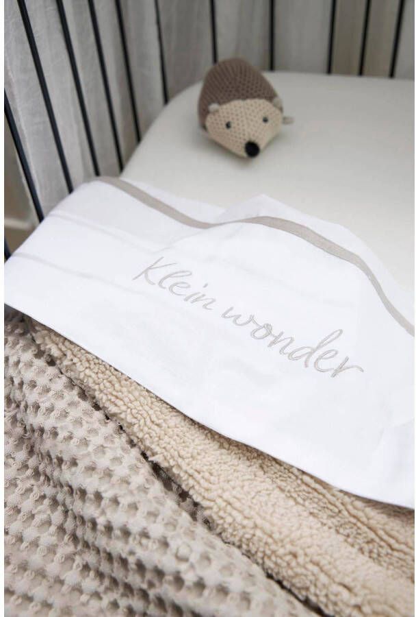 Meyco baby ledikantlaken Klein Wonder greige