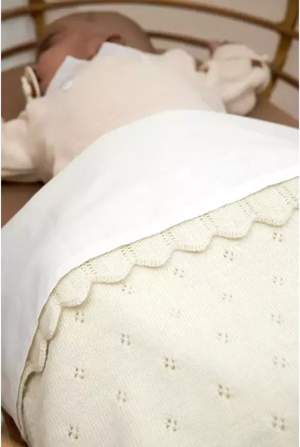 Meyco baby ledikantlaken Uni 100x150cm set van 2 Offwhite