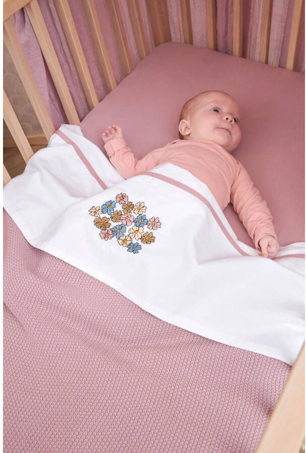 Meyco baby ledikantlaken Vintage Flower 100x150 cm lilac