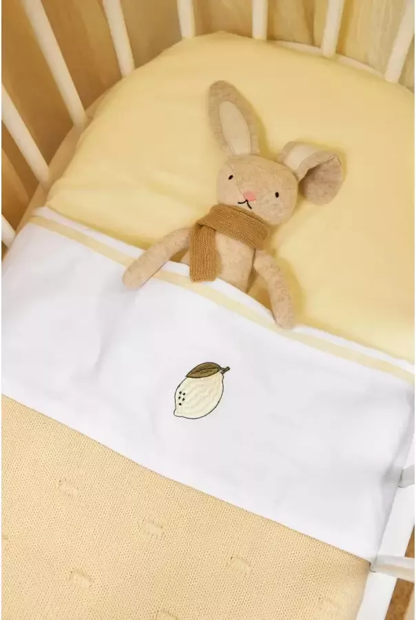 Meyco baby wiegdeken Knots 75x100 cm soft yellow