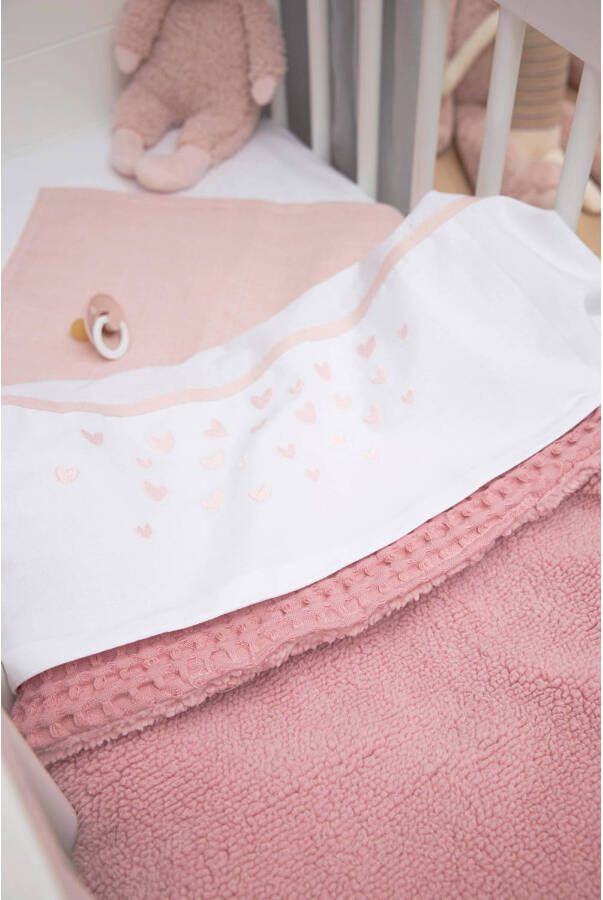 Meyco baby wieglaken Hearts soft pink - Foto 2