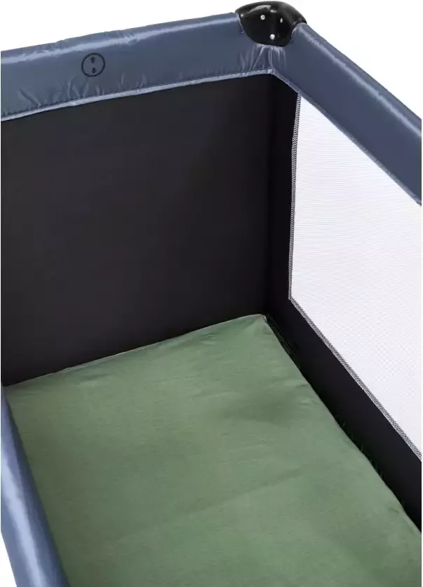 Meyco katoenen jersey matrashoes DeLuxe voor campingbed 60x120cm forest green