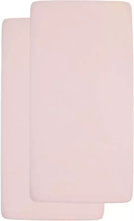 Meyco katoenen jersey wieg hoeslaken 40x80 90 cm set van 2 Soft Pink - Foto 2