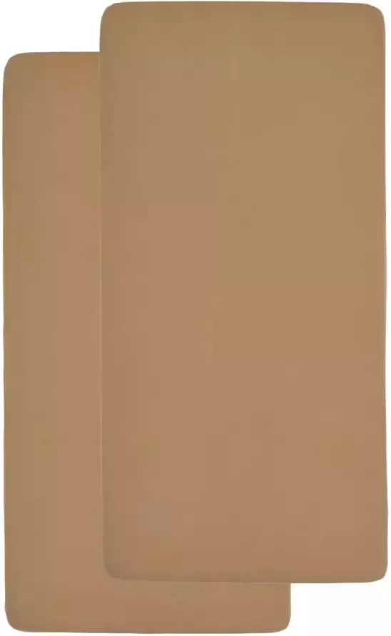 Meyco katoenen jersey wieg hoeslaken 40x80 90 cm set van 2 Toffee - Foto 2