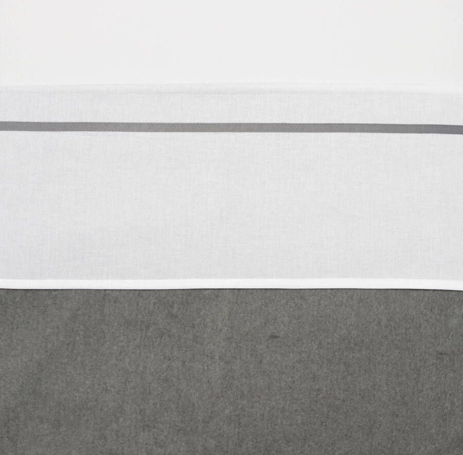 Meyco ledikantlaken met bies 100x150 cm wit grijs