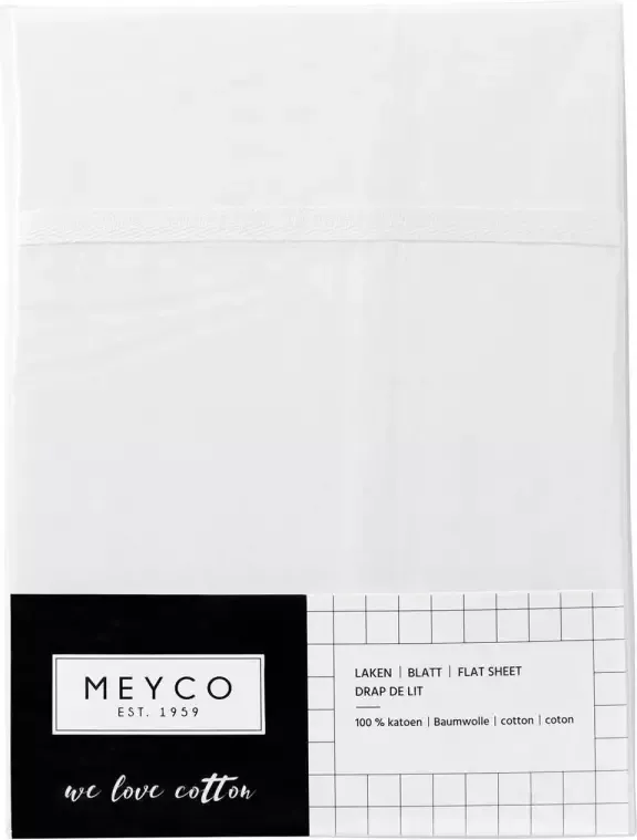 Meyco ledikantlaken met bies 100x150 cm wit wit - Foto 2