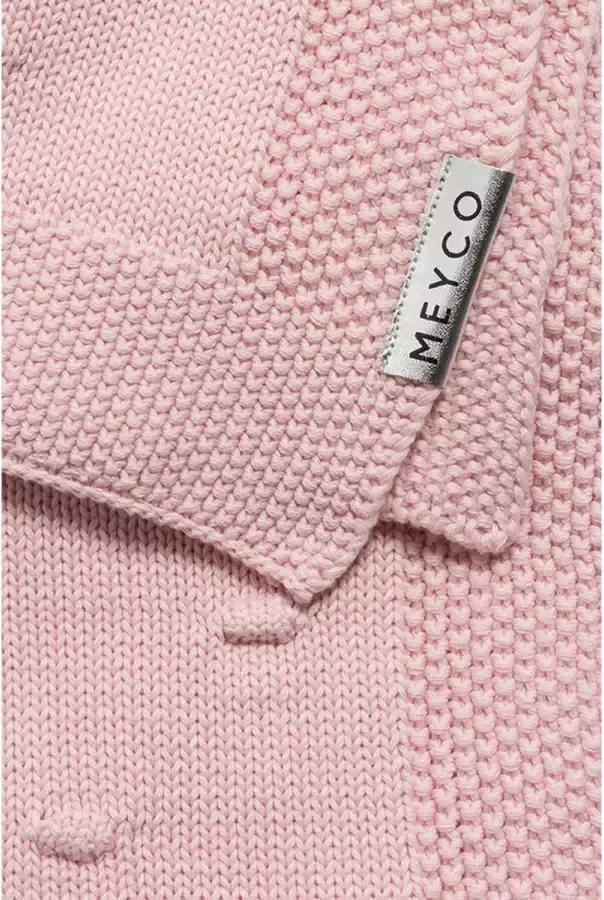 Meyco Silverline Knots wiegdeken 75x100 cm roze