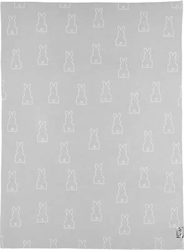 Meyco X Mrs. Keizer baby ledikantdeken Rabbit 100x150 cm silver - Foto 1