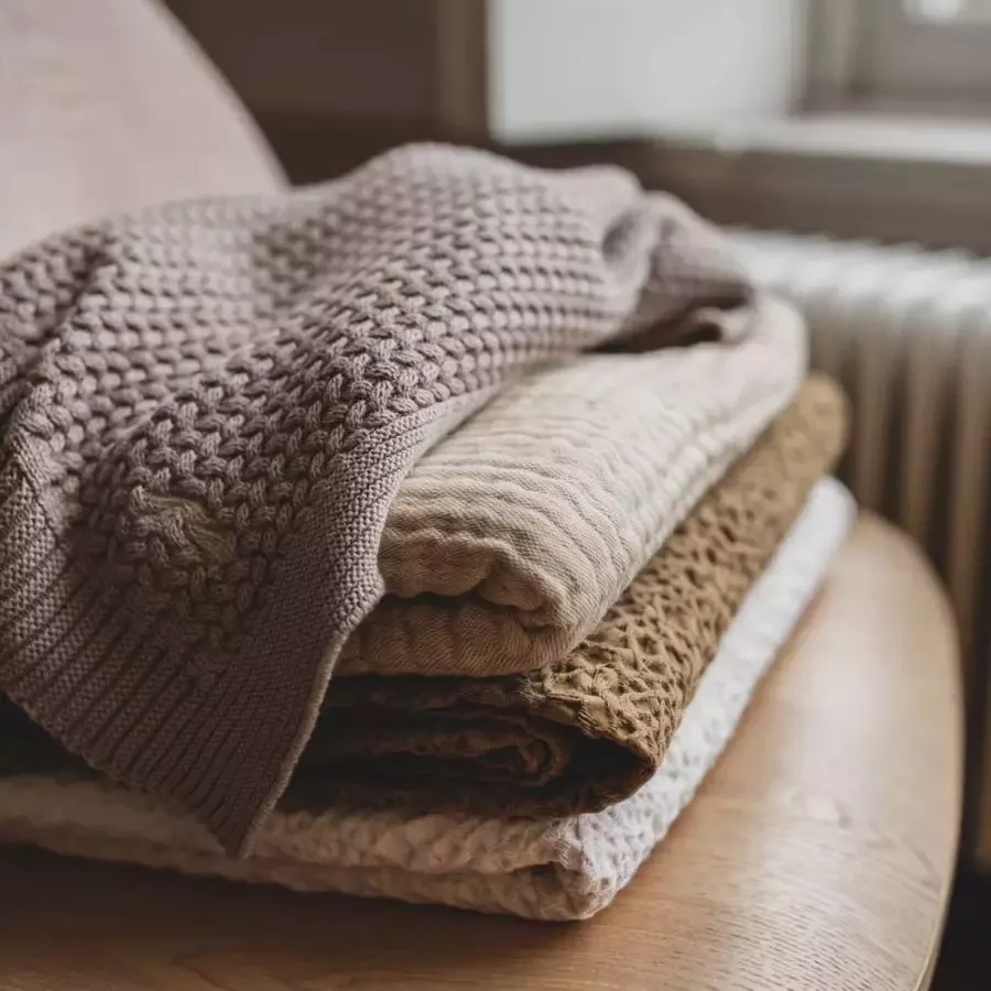 Mies & Co baby ledikantdeken Honeycomb 110x140 cm Bronze mist - Foto 2