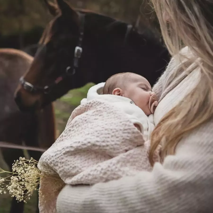 Mies & Co baby ledikantdeken Honeycomb 110x140 cm soft pink