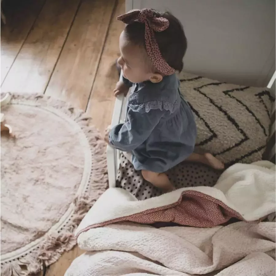 Mies & Co baby ledikantdeken Honeycomb 110x140 cm soft pink - Foto 2