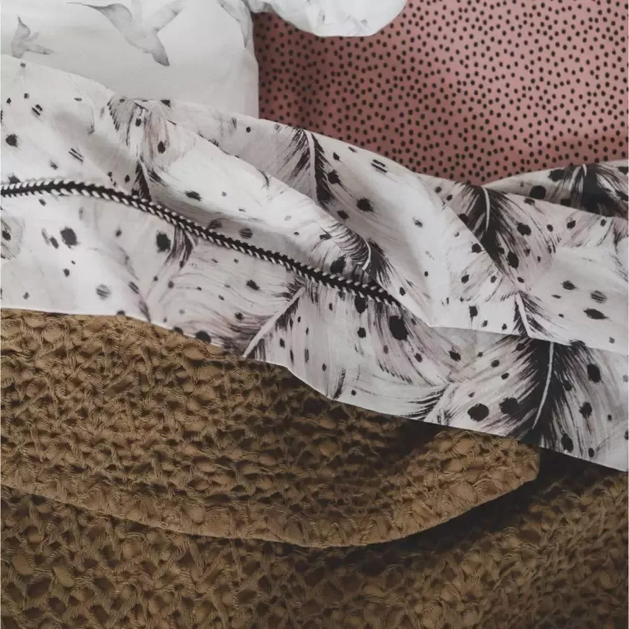 Mies & Co baby wiegdeken Honeycomb 70x100 cm Bronze mist