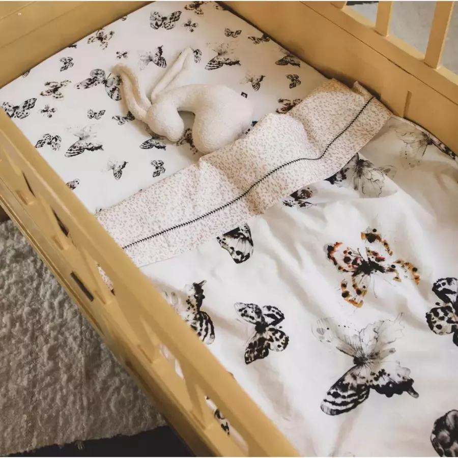 Mies & Co baby wiegdeken soft teddy Fika butterfly 70x100 cm