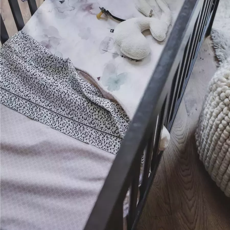 Mies & Co baby wiegdeken soft teddy Pretty Pearls 70x100 cm