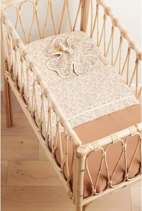 Noppies Baby Comfort Botanical poplin wieg hoeslaken Fog