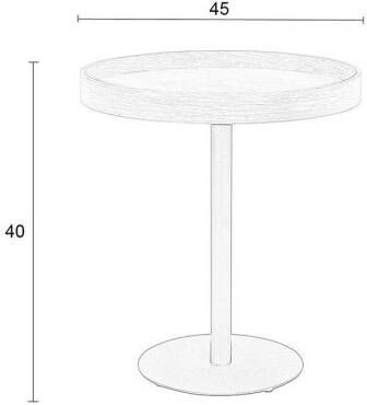 Housecraft Living Housecraft Yuri Bijzettafel Rond Hout 45x45 cm (S) Eiken Bruin - Foto 2