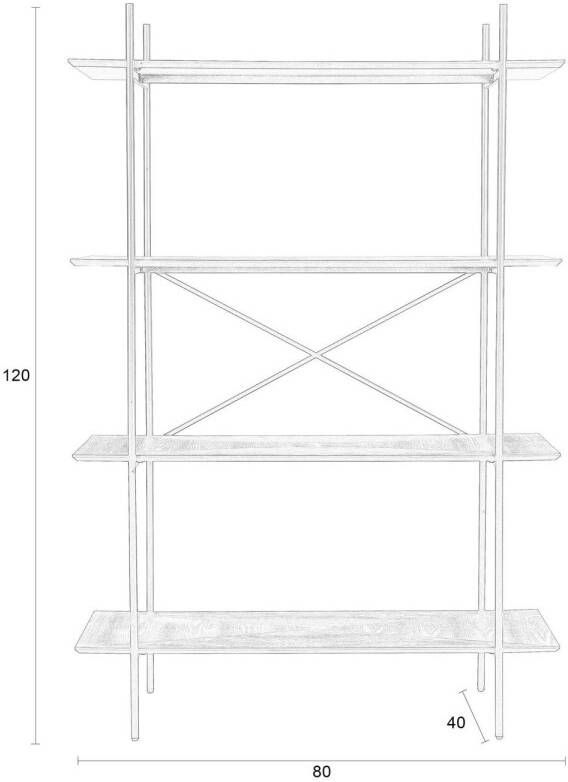 Housecraft Living Housecraft Marcio Kast Stellingkast Zwart - Foto 2