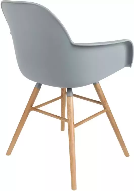 Zuiver Albert Kuip Eetkamerstoelen met armleuning Lichtgrijs Set van 2 - Foto 2