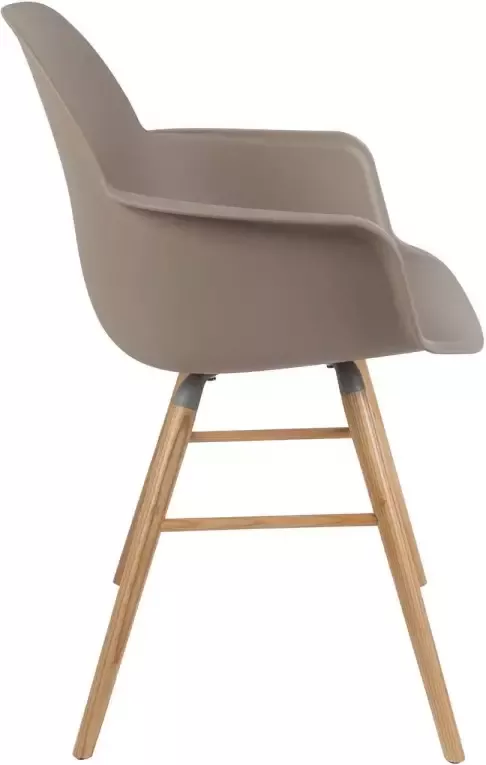 Zuiver Albert Kuip Eetkamerstoelen met armleuning Taupe Set van 2 - Foto 3