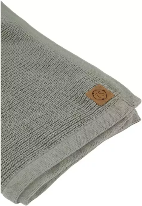 Zusss gebreide baby wiegdeken 75x100 cm saliegroen - Foto 2