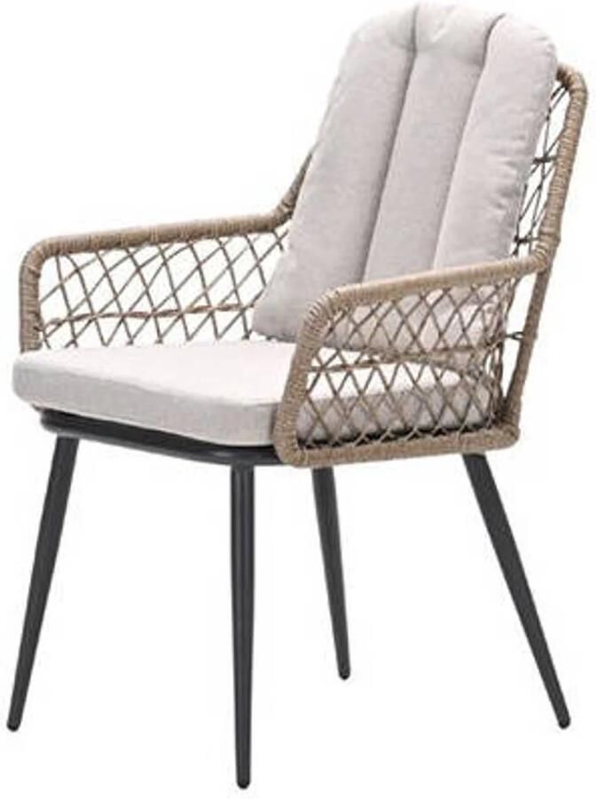 Garden Impressions Allasio dining tuinstoel carbon black met zand