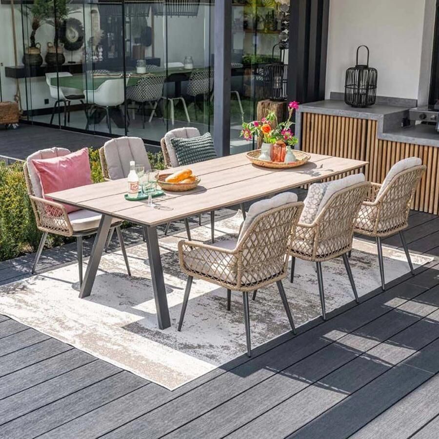 Garden Impressions Allasio dining tuinstoel carbon black met zand - Foto 2