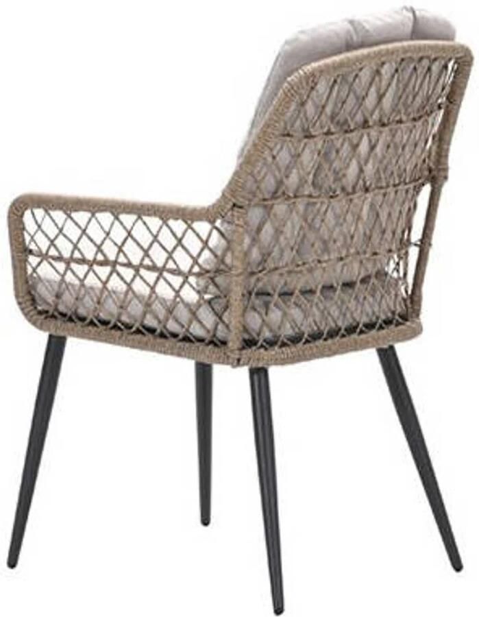 Garden Impressions Allasio dining tuinstoel carbon black met zand - Foto 3