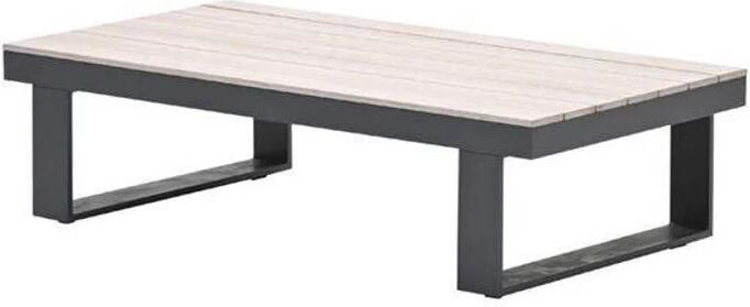Garden Impressions Bologna lounge tafel (130x70 cm) Bologna lounge tafel 130x70 cm carbon black light teak Vironwood