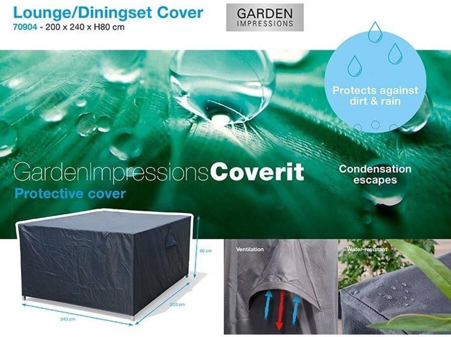 Garden Impressions Coverit lounge dining beschermhoes 200x240xH80 - Foto 2