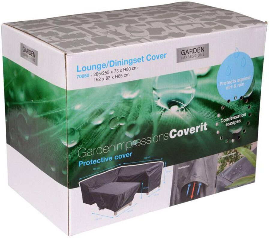 Garden Impressions Lounge dining hoes 205 255x73xH80 en 152x82xH65 cm