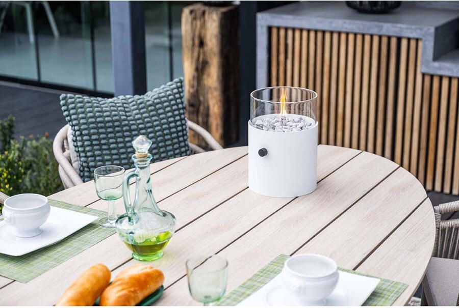 Garden Impressions Edison tafel ovaal 220x115 cm -taupe -light teak Vironwood