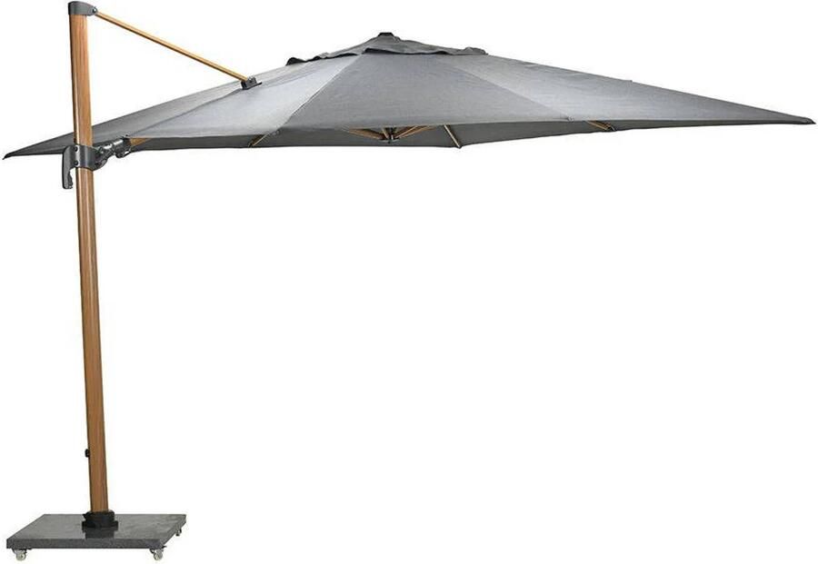Garden Impressions Hawaii Big Pole parasol 350x350 cm) teak look royal antraciet - Foto 2