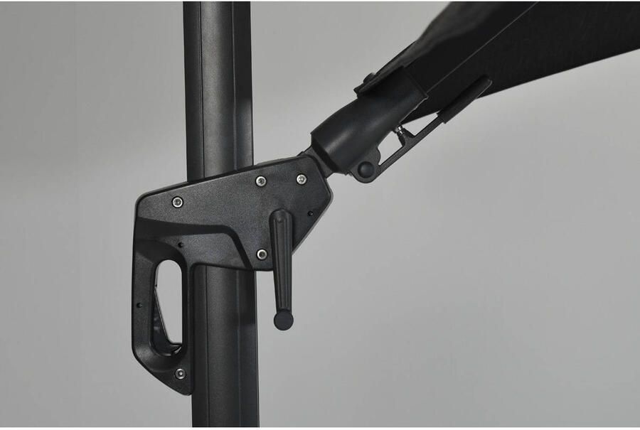 Garden Impressions Zweefparasol Hawaii Deluxe 300x300 d. grijs-zwart