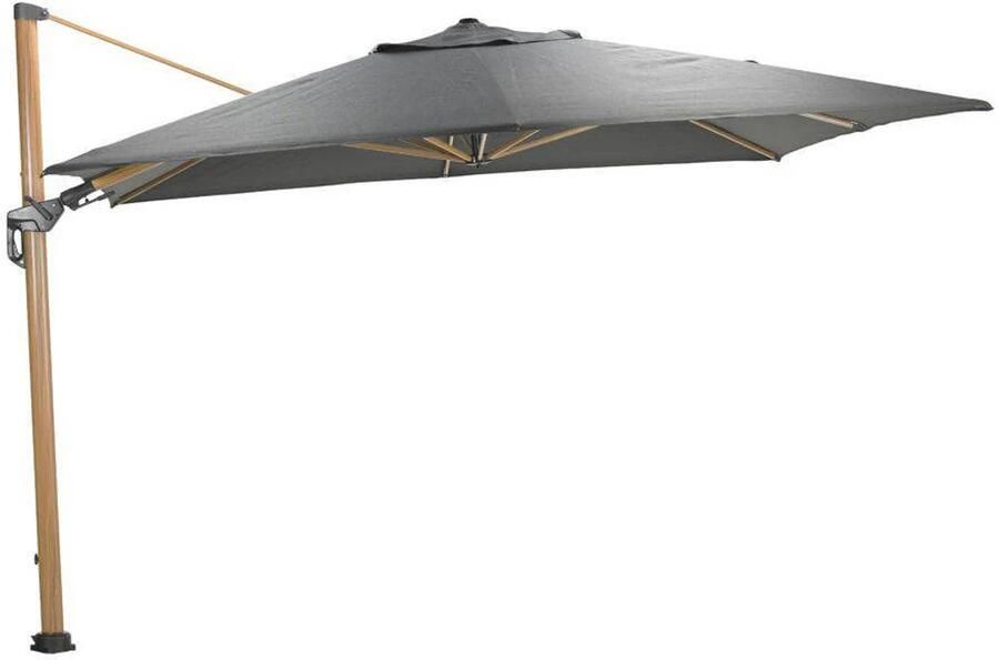 Garden Impressions Hawaii Deluxe parasol 300x300cm) l. teaklook royal antraciet