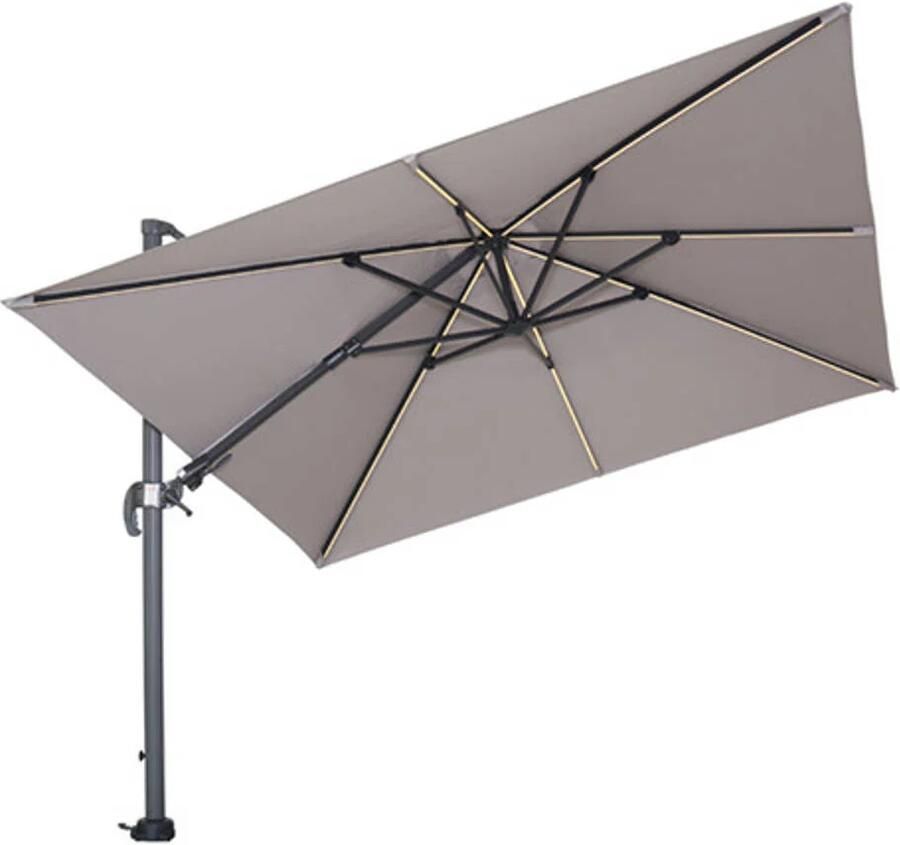 Van Kooten Tuin en Buitenleven Hawaii Lumen parasol 300x300 cm carbon black sand - Foto 2