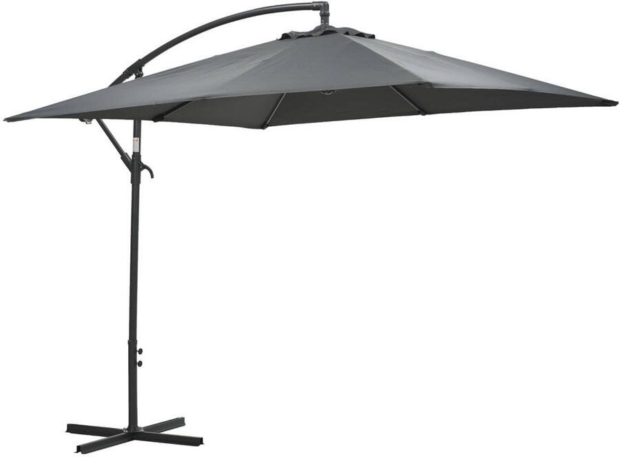 Garden Impressions Corfu parasol 250x250 donker grijs