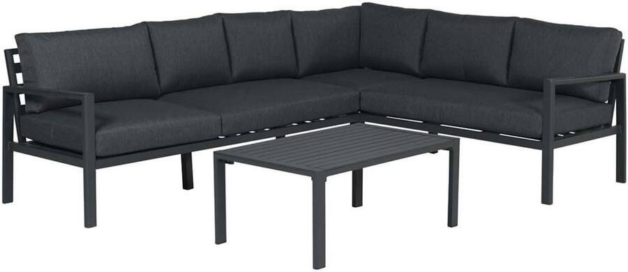 Van Kooten Tuin en Buitenleven Lexington loungeset 4-delig rechts carbon black reflex black- Aluminium- Garden Impressions - Foto 3