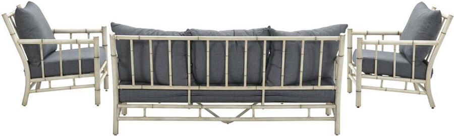 Garden Impressions Lombok loungeset 4-delig aluminium bamboo-look mystic grey - Foto 2