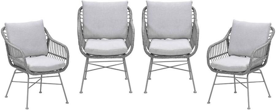 Garden Impressions Margriet tuinstoelen (set van 4) taupe